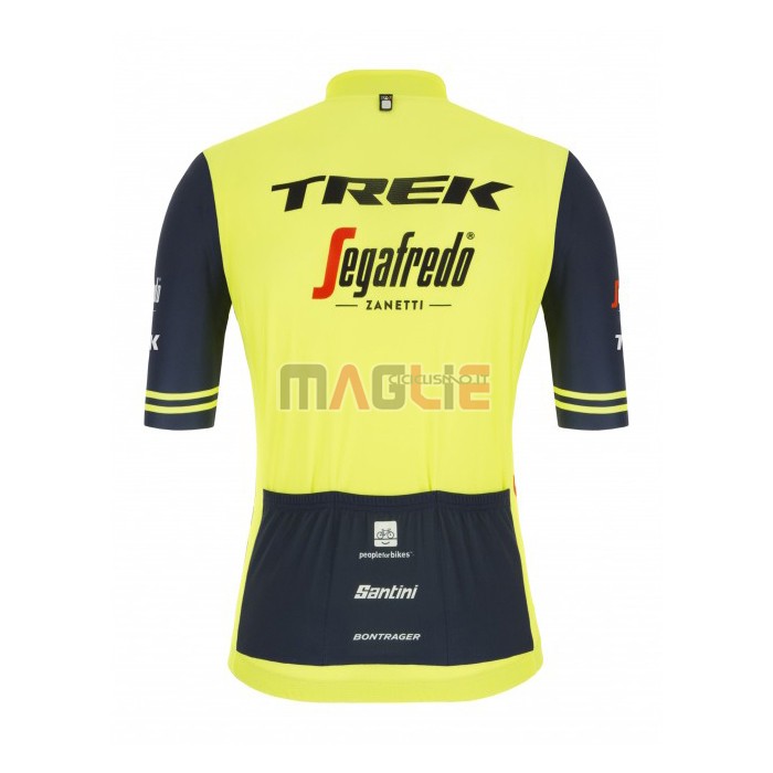 Maglia Trek Segafredo Manica Corta 2021 Giallo Scuro